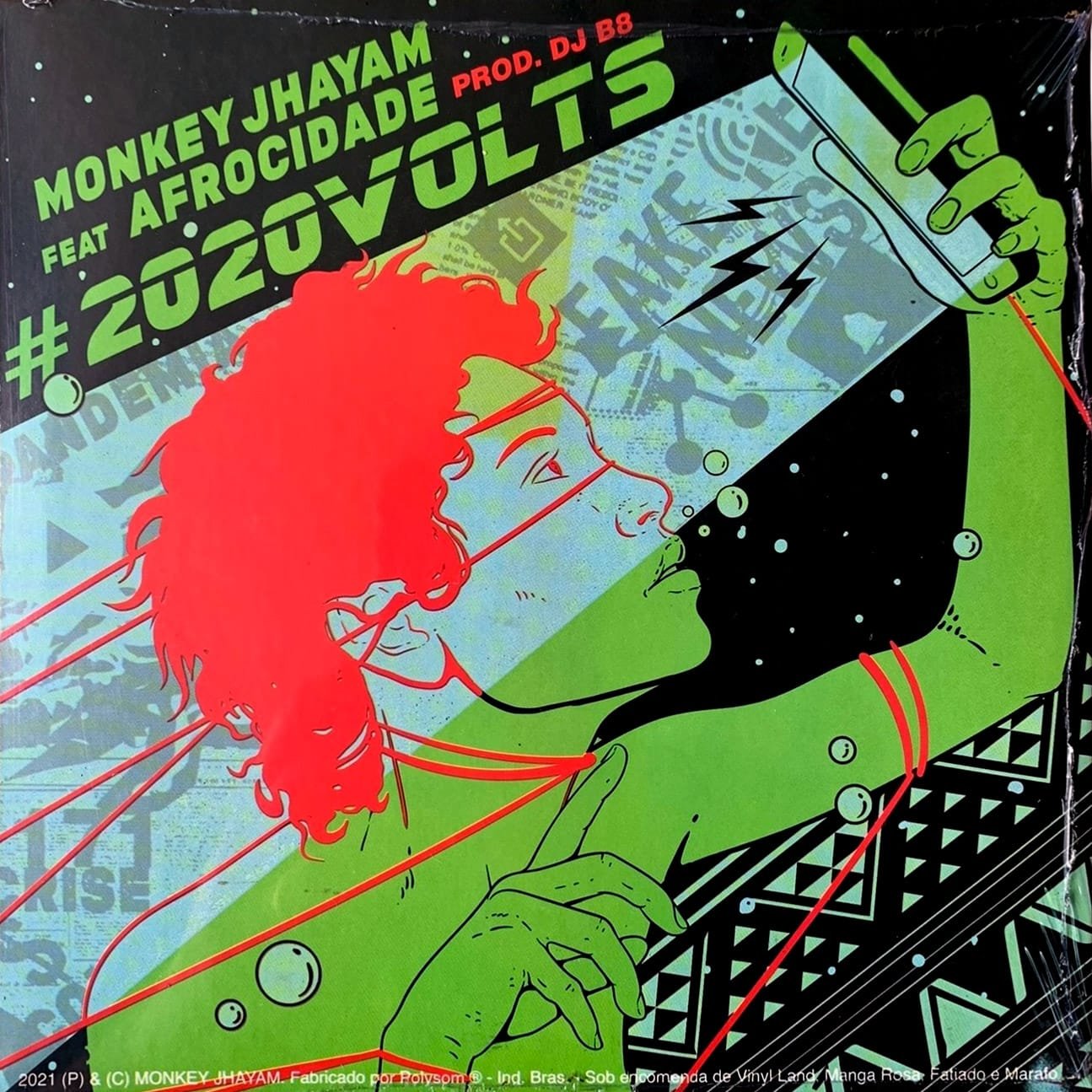 7" Monkey Jhayam – Afrochoque / Monkey Jhayam & Afrocidade – 2020 Volts 4 7" Monkey Jhayam – Afrochoque / Monkey Jhayam & Afrocidade – 2020 Volts - Imagem 2