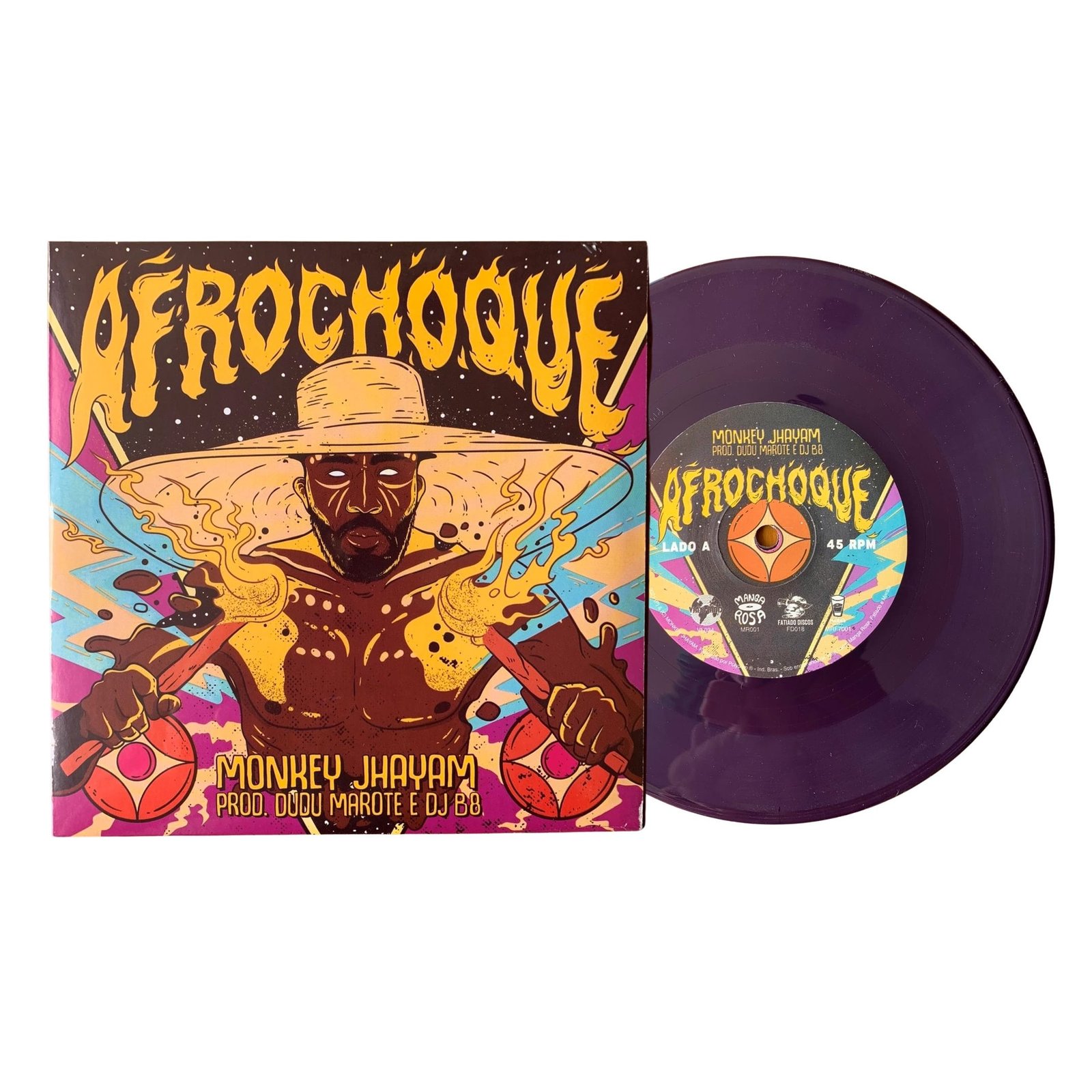 7" Monkey Jhayam – Afrochoque / Monkey Jhayam & Afrocidade – 2020 Volts 5 7" Monkey Jhayam – Afrochoque / Monkey Jhayam & Afrocidade – 2020 Volts - Imagem 3