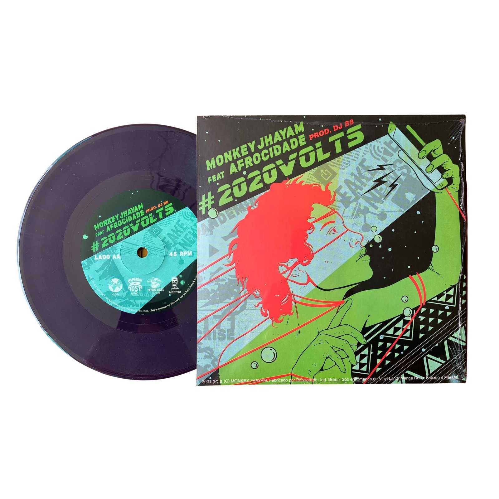 7" Monkey Jhayam – Afrochoque / Monkey Jhayam & Afrocidade – 2020 Volts 6 7" Monkey Jhayam – Afrochoque / Monkey Jhayam & Afrocidade – 2020 Volts - Imagem 4