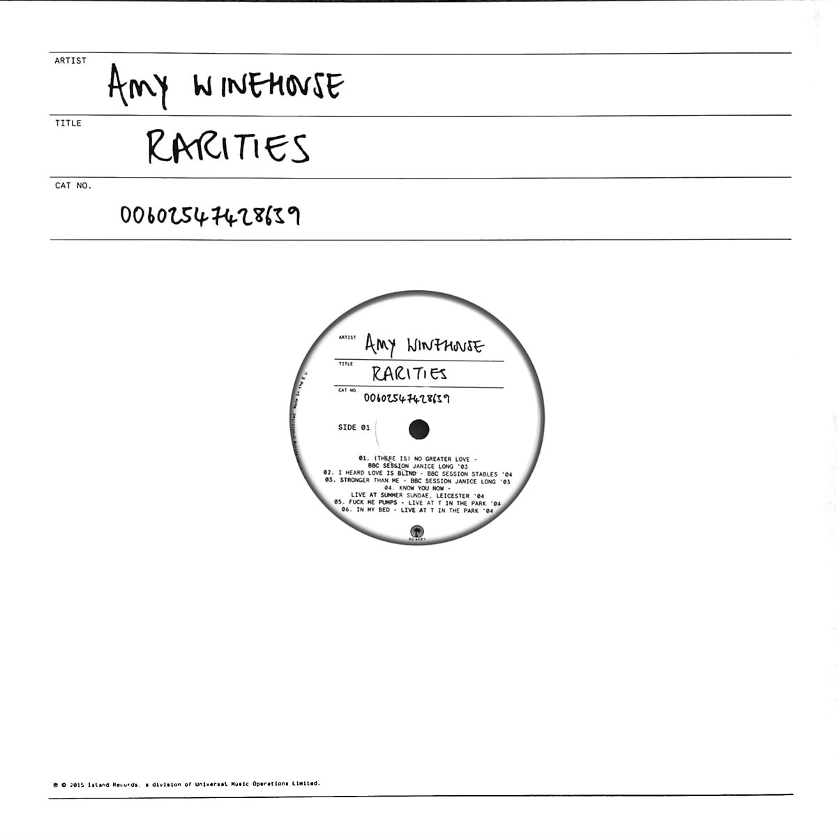 LP Amy Winehouse - Rarities (180g) 2 capa
