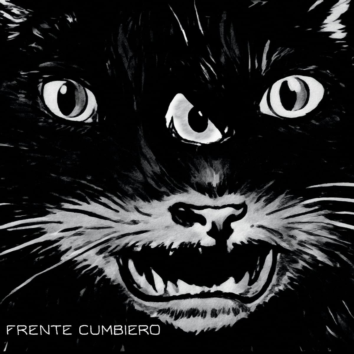 7" Frente Cumbiero - Negro Gato / Cumbia Trosky 1 capa fc