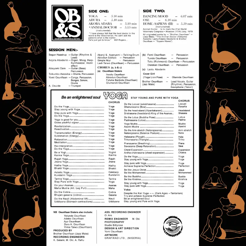 LP Osunfisan Brothers & Sisters – Yoga (Be An Enlightened Soul) (Stay Young And Pure With Yoga) 4 LP Osunfisan Brothers & Sisters – Yoga (Be An Enlightened Soul) (Stay Young And Pure With Yoga) - Imagem 2